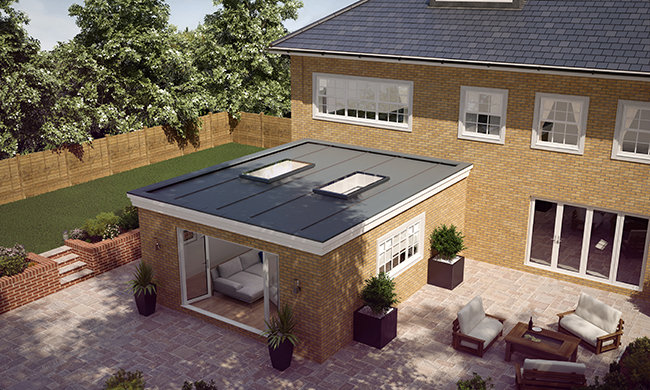 Exterior view of a modern Orangery with lantern roof